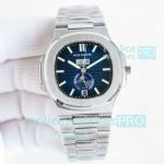 TW Swiss Copy Patek Philippe Nautilus V2 5726 Blue Face Mens Moon Phase Watch 